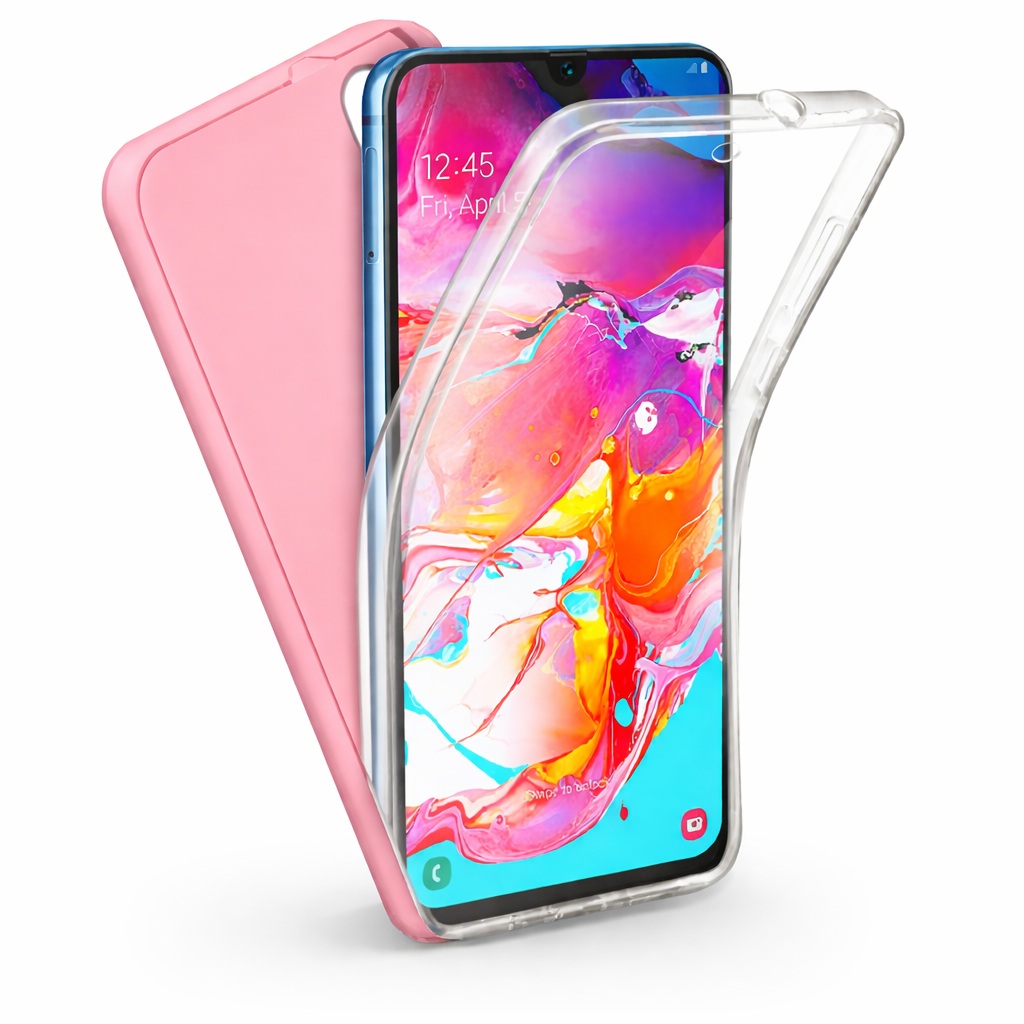 Πλήρης κάλυψη 360° εμπρός & πίσω για Huawei P40 Lite - Χρώμα: Ρόζ